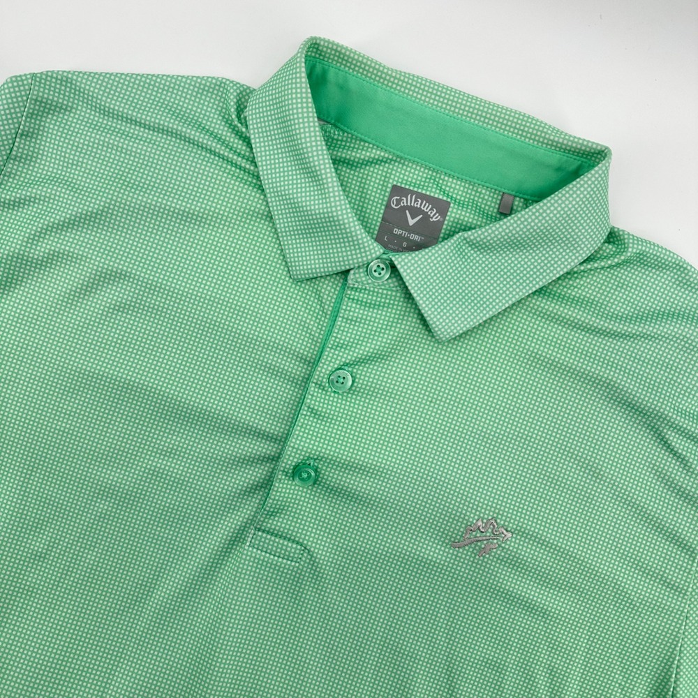 Callaway Opti-Dri Golf Polo Shirt‎ Mens Large L Green Short Sleeve Athletic